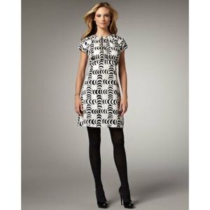 Tory Burch black and white silk dress size 0